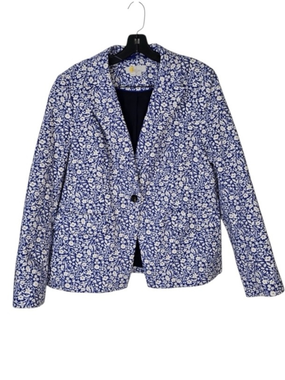 Boden Blue Floral Carrie Single Button Blazer Jacket Size 14 NWOT Cottagecore - Picture 4 of 16
